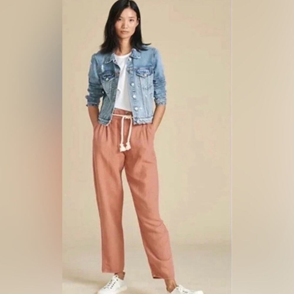 Veronica Beard Karter Pleated Crop Pant in Mocha Size 8 NWT $298